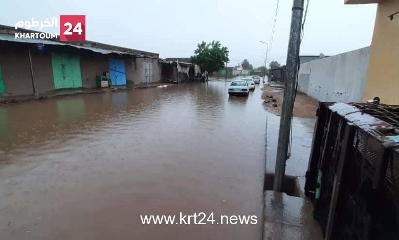 بالصور.. أمطار غزيرة تضرب مدينة دنقلا بالولاية الشمالية 