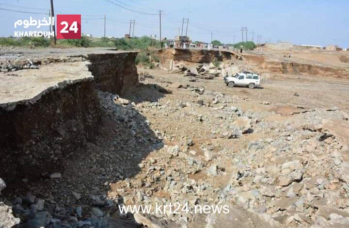 تضرر طريق رئيسي ببورتسودان والمرور تطلق تنويها لأصحاب المركبات