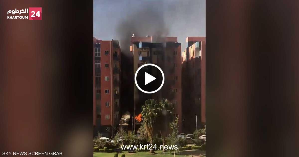 اندلاع النار في إحدى البنايات بالخرطوم